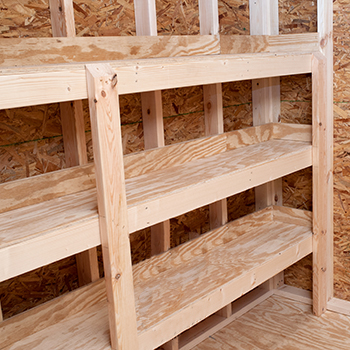 Shelf for Storage Shed Lawn Mower