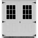 Steel Double Door Storage Building