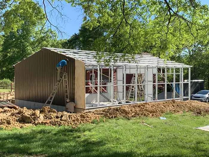 Metal building construction